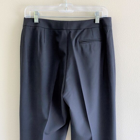 Lafayette 148 Wool Black Stretch Straight Leg Dress Pants - Picture 8 of 14
